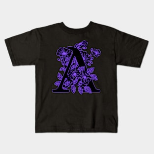 Floral Alphabet Themed Kids T-Shirt